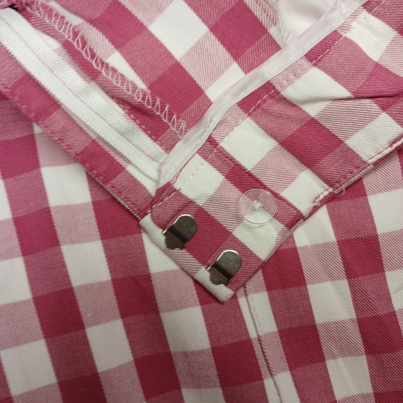 Time and Tru Pink Gingham Ankle Pants | Size 12 - Picture 5 of 10